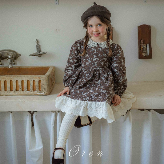 (予約) OREN /  Serena Flower Padded Dress