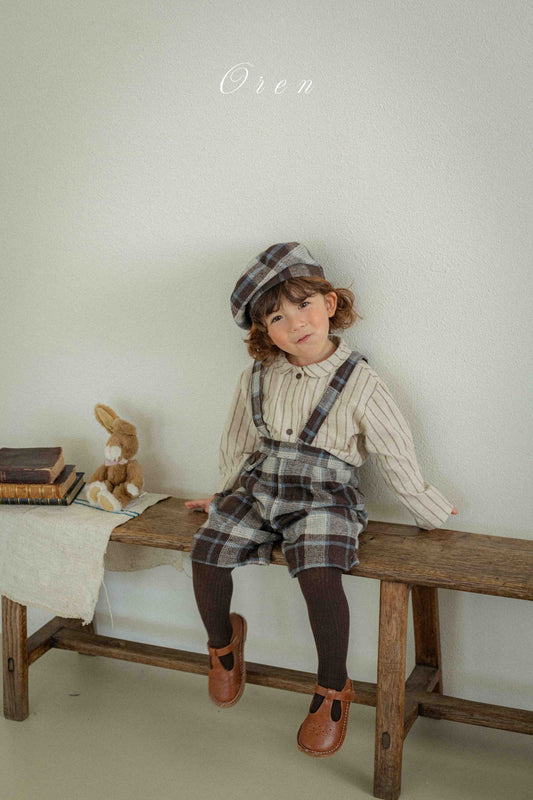 (予約) OREN / Brunel Check Overalls and 6/8 Length Pants