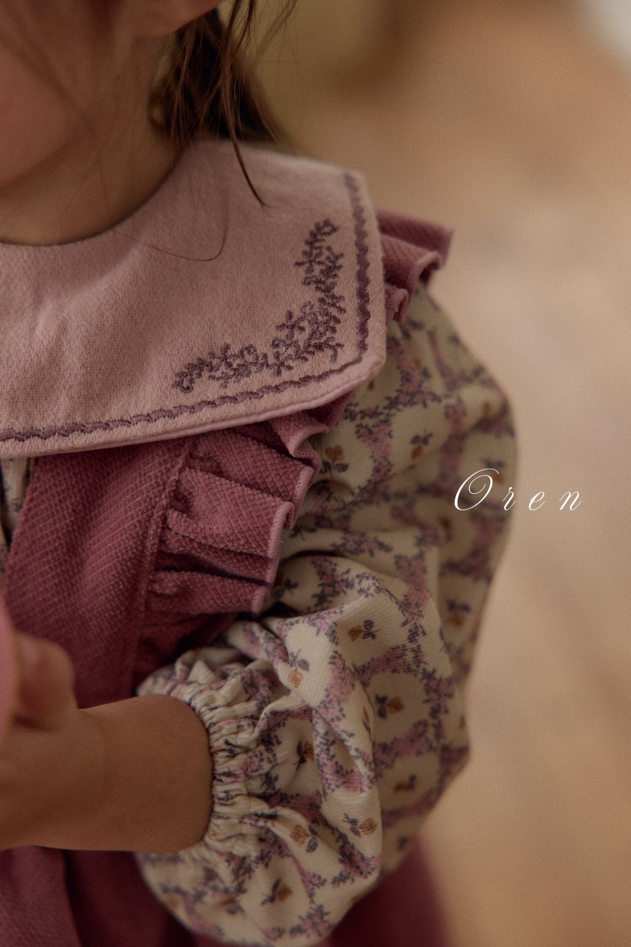 (予約)OREN / Nanette Embroidered Collar Blouse