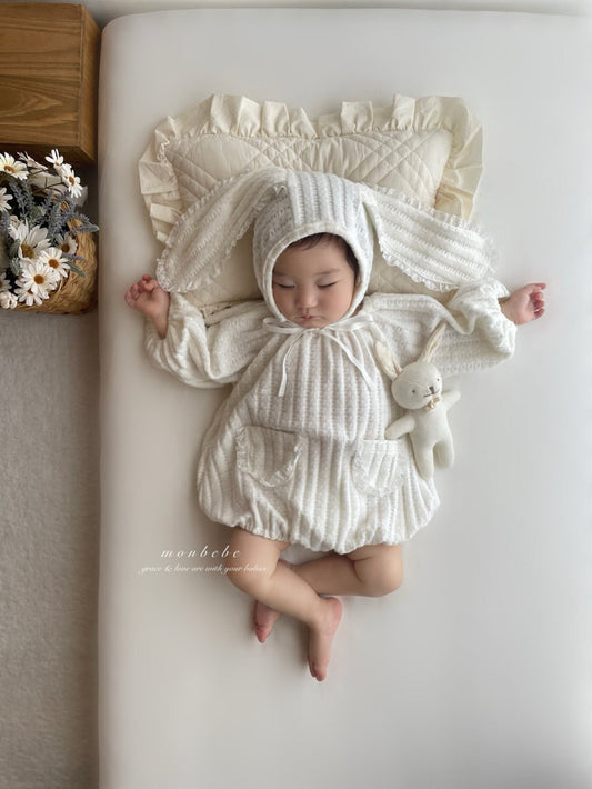 (予約) monbebe /  Bunny Knit Suit