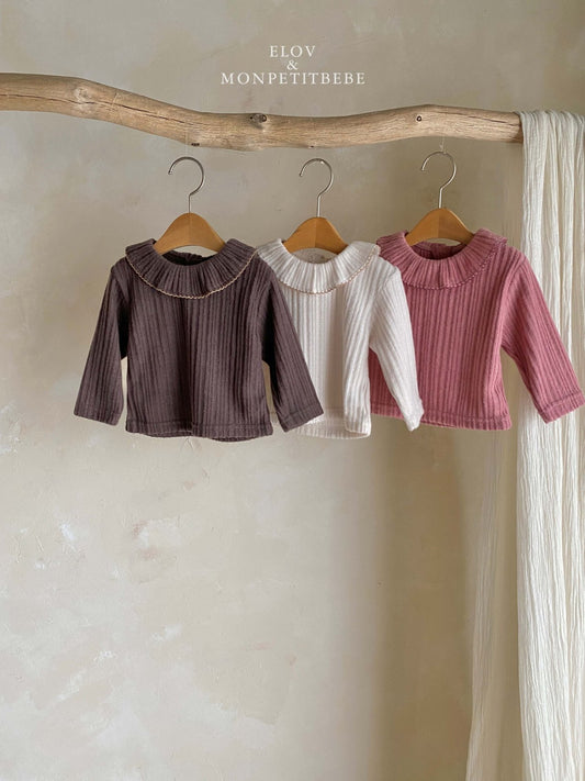 (予約) mon petit bebe /  Luane frill T-shirt
