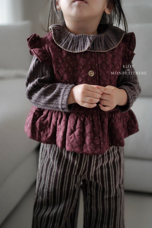 (予約) mon petit bebe / Élva frill vest