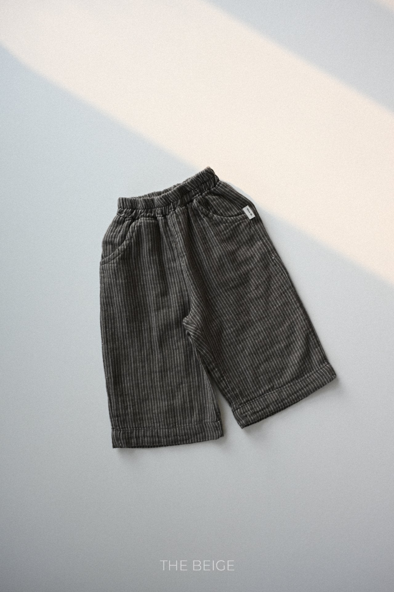 the beige / Stripe wide pants