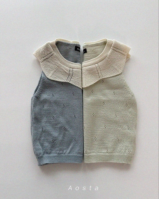 (予約) Aosta / Knit Frill T