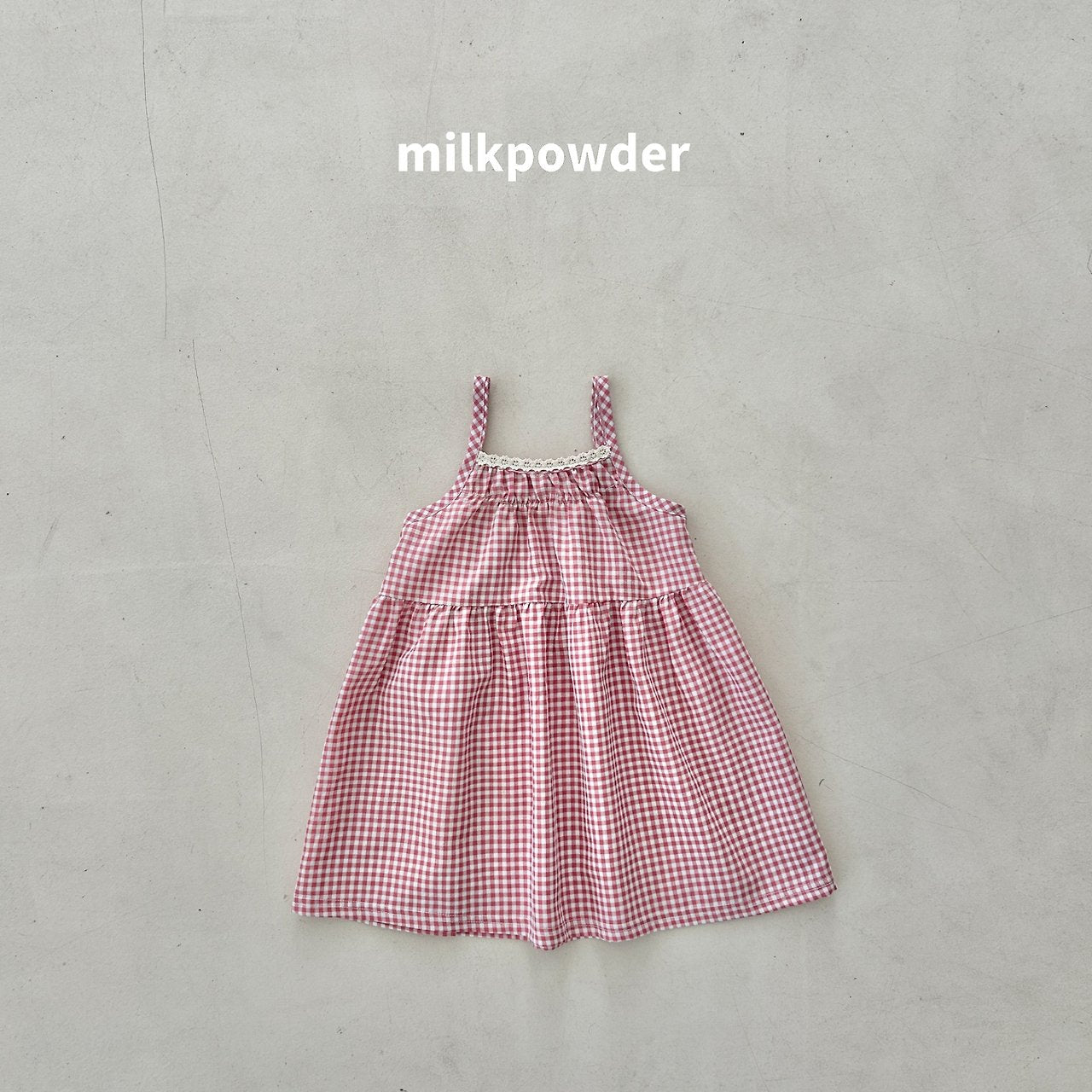 (取り寄せ) milk powder  /  Check Dress