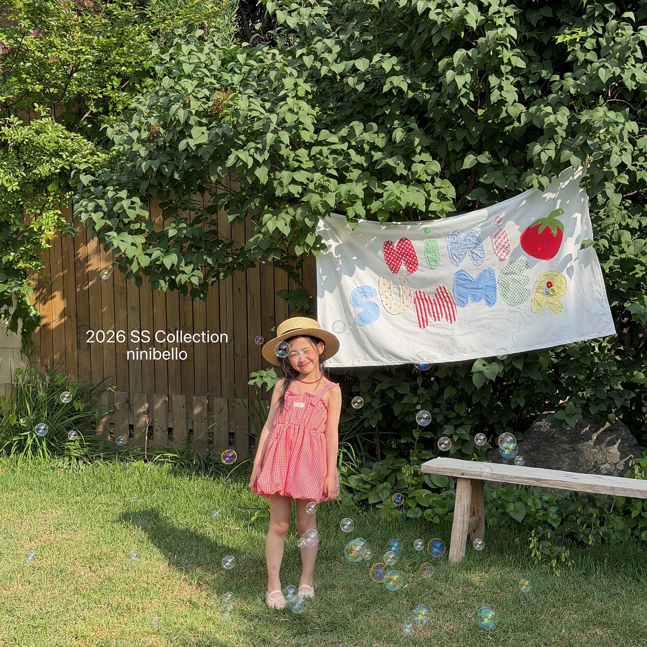 (予約) ninibello  / Picnic Overall Dress