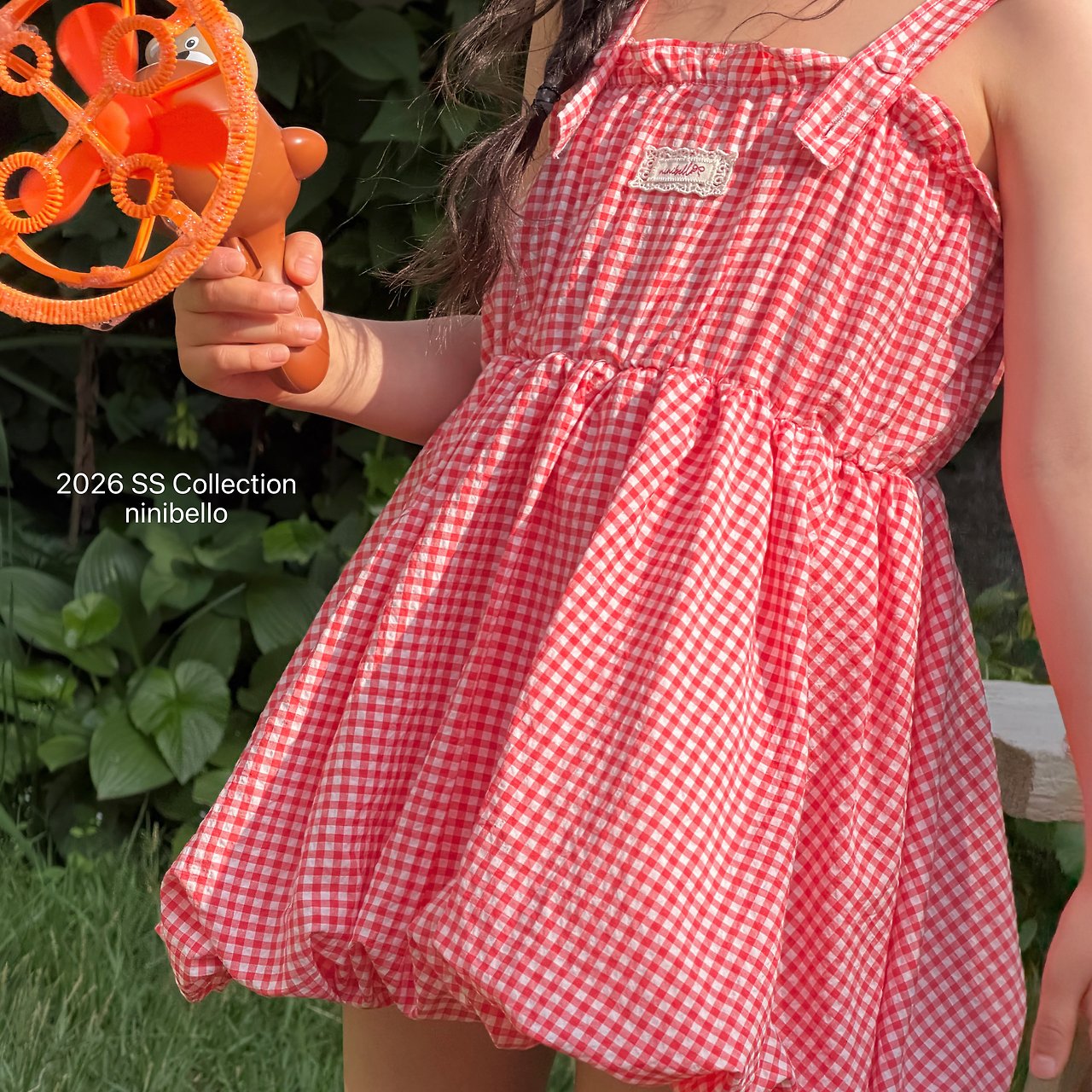 (予約) ninibello  / Picnic Overall Dress