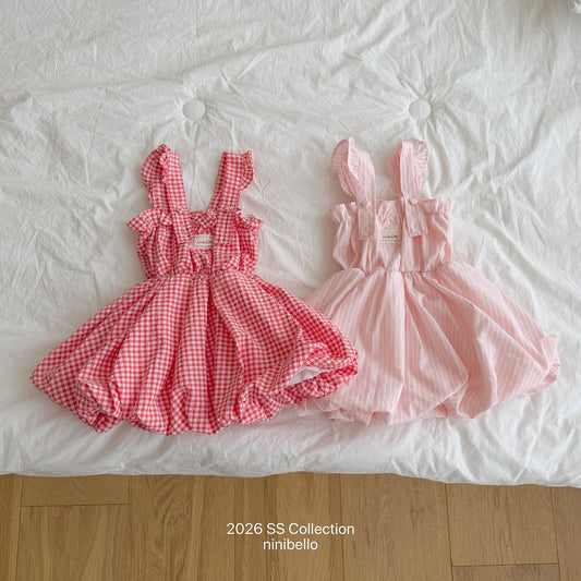 (予約) ninibello  / Picnic Overall Dress