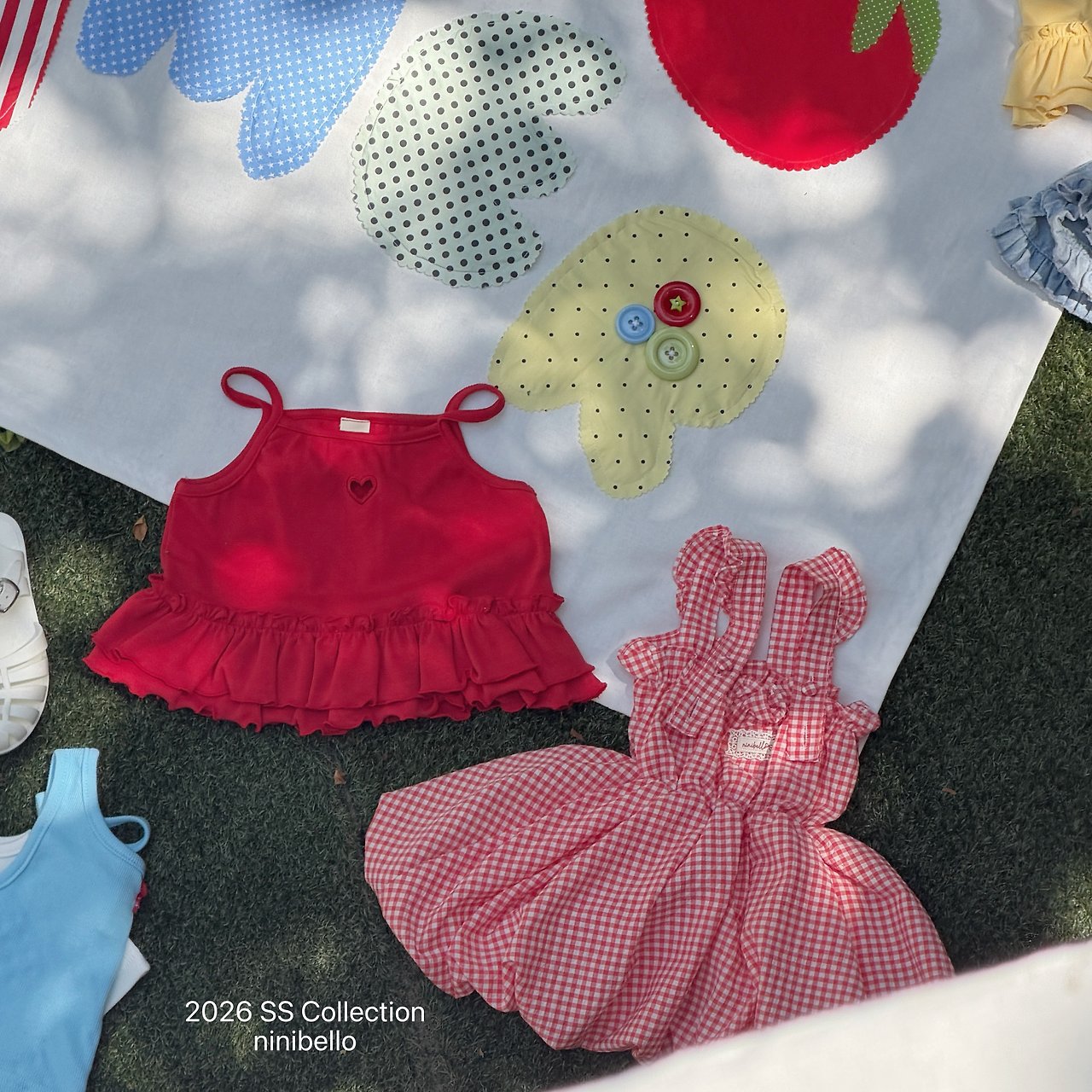 (予約) ninibello  / Picnic Overall Dress