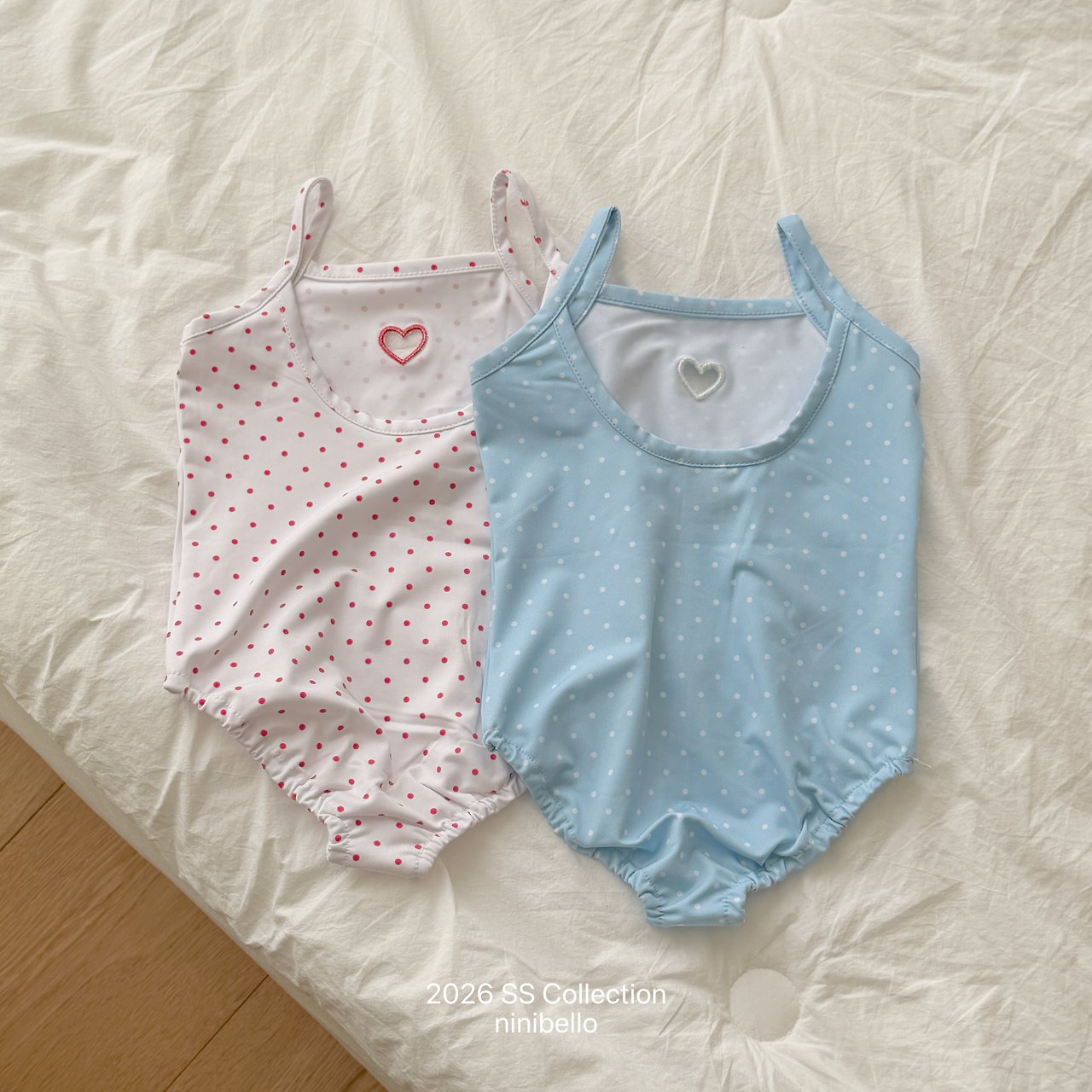 (予約) ninibello  / Candy Dot Swimwear (Bonnet Set)