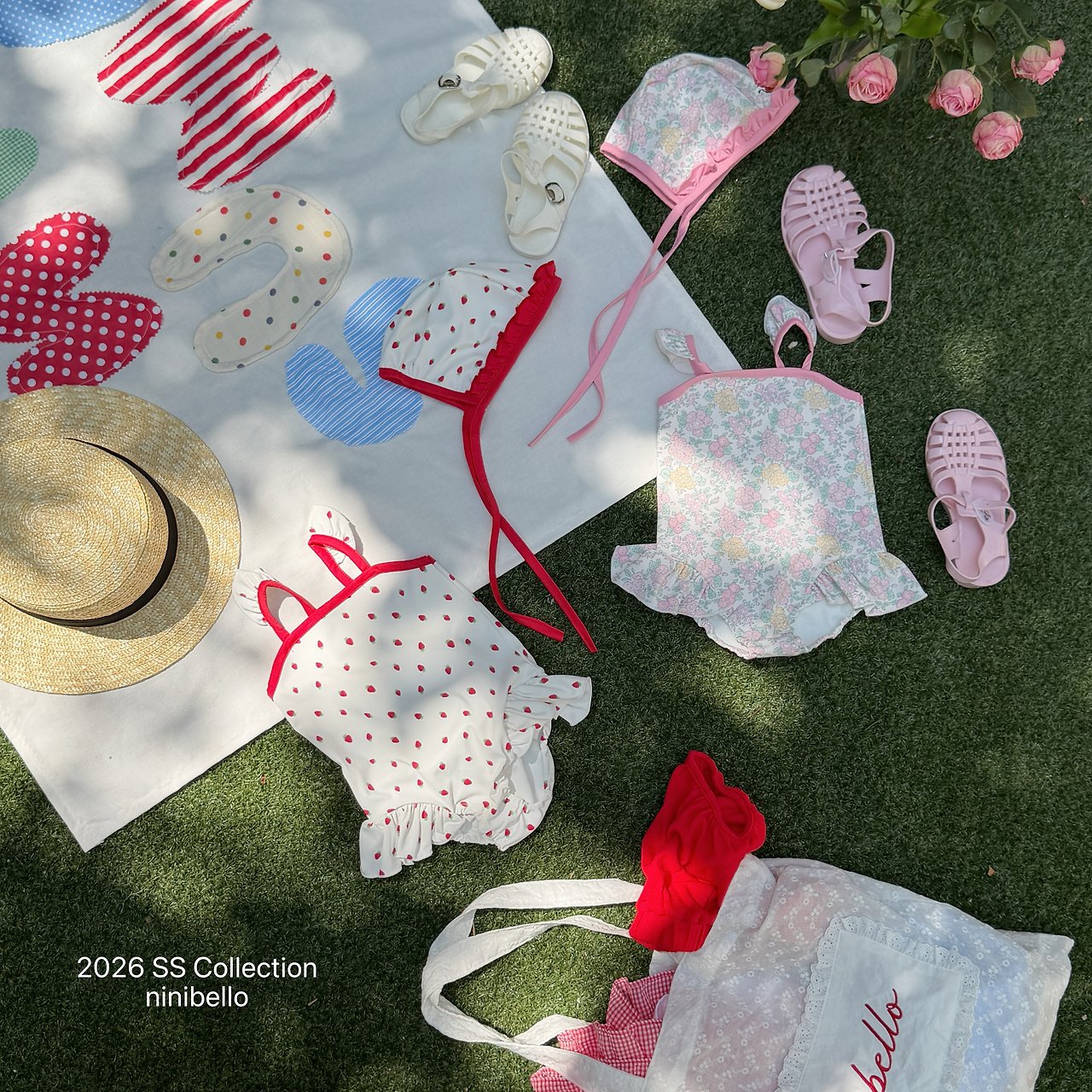 (予約) ninibello  / Rosy Berry Swimwear