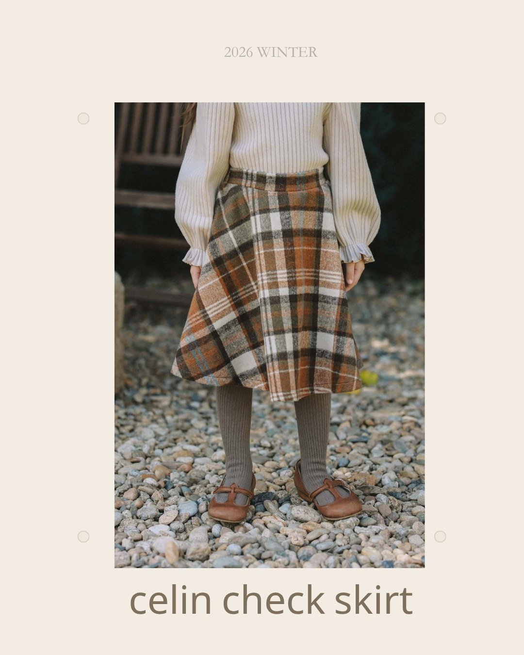 (予約) mon Atelier  /  Celine Check Skirt