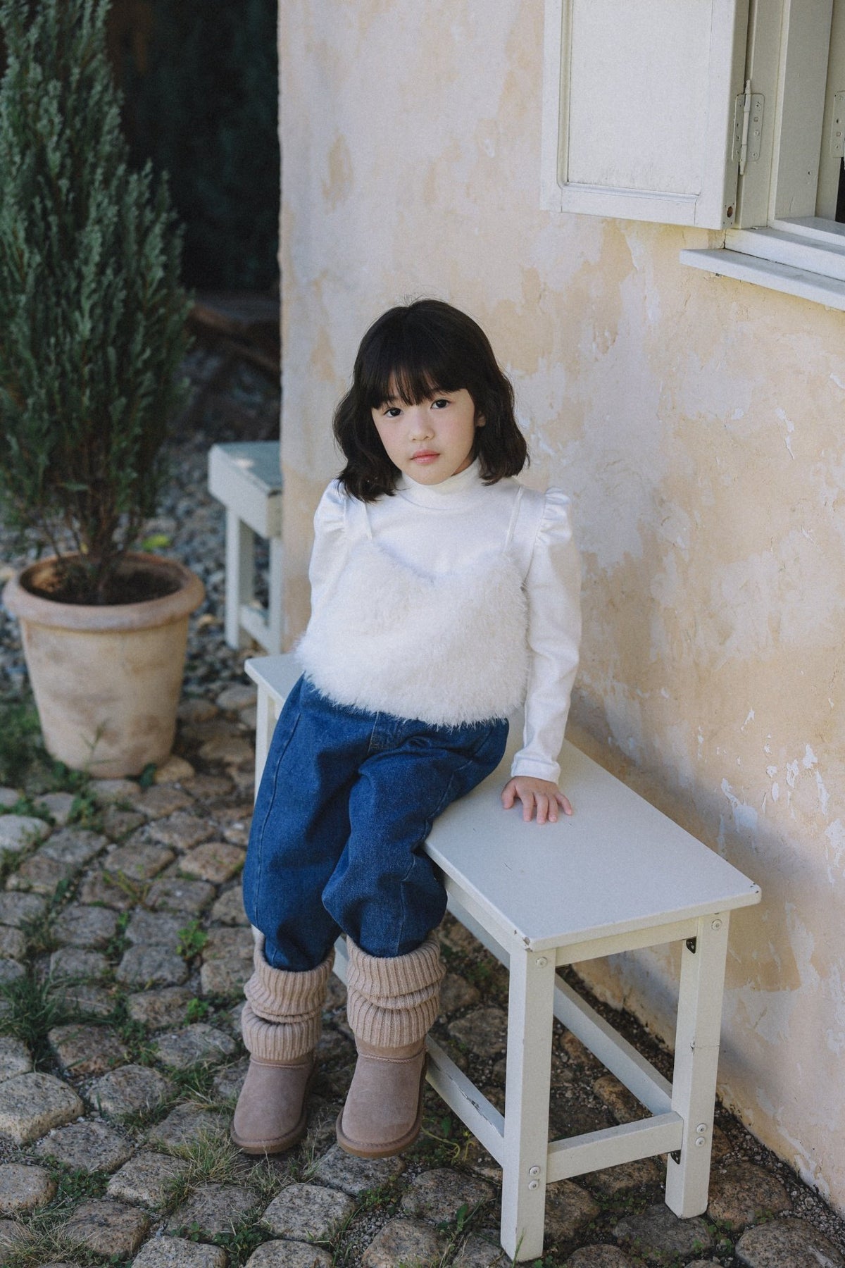 (予約) mon Atelier  /  Fluffy Faux Fur Bustier