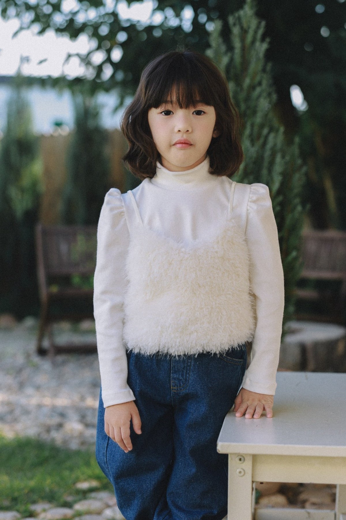 (予約) mon Atelier  /  Fluffy Faux Fur Bustier