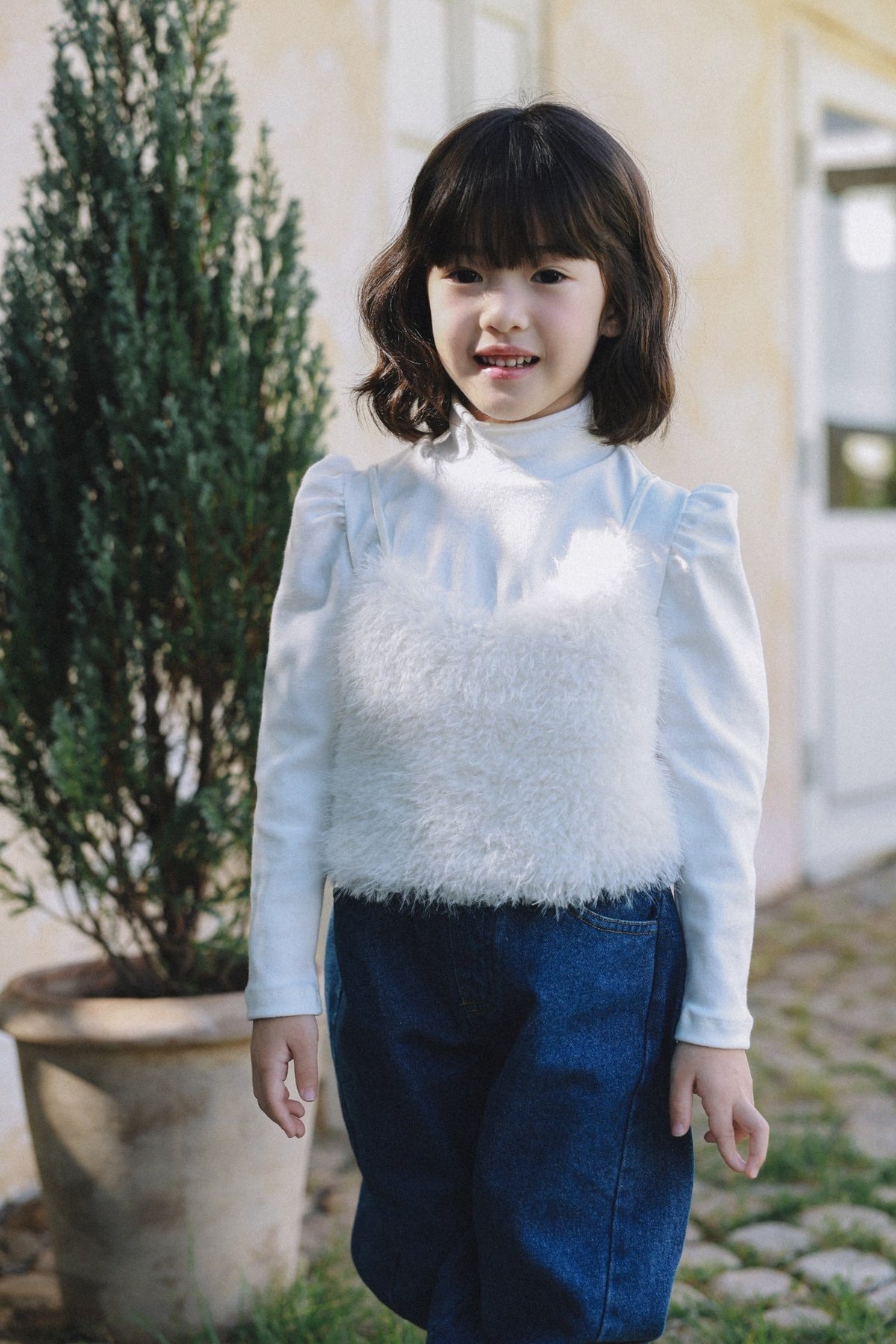 (予約) mon Atelier  /  Fluffy Faux Fur Bustier