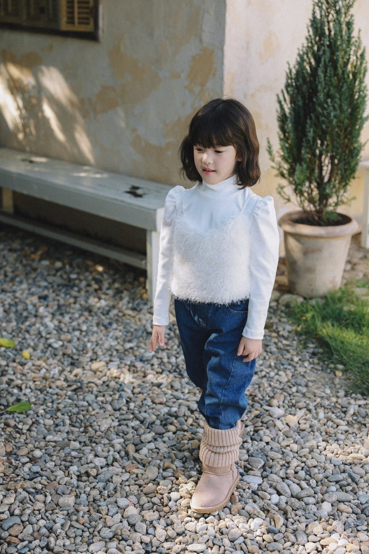 (予約) mon Atelier  /  Fluffy Faux Fur Bustier