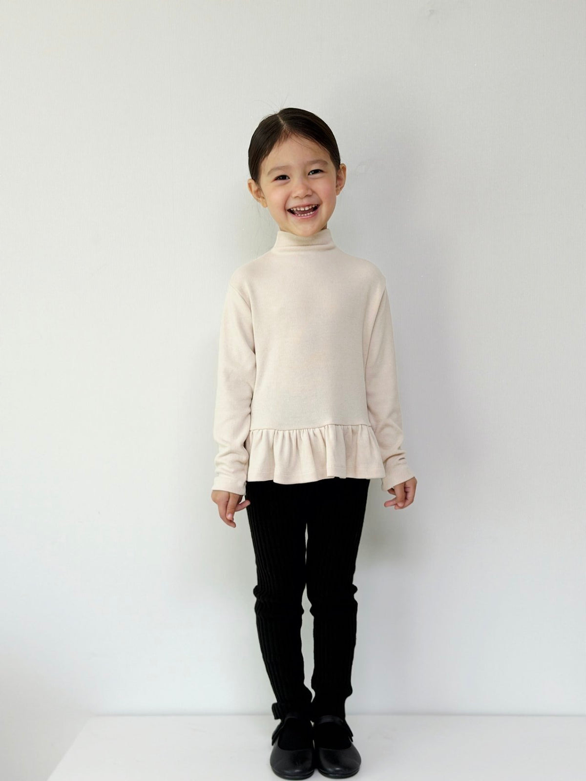 (予約) mon Atelier  / Brushed Half-Neck T-Shirt