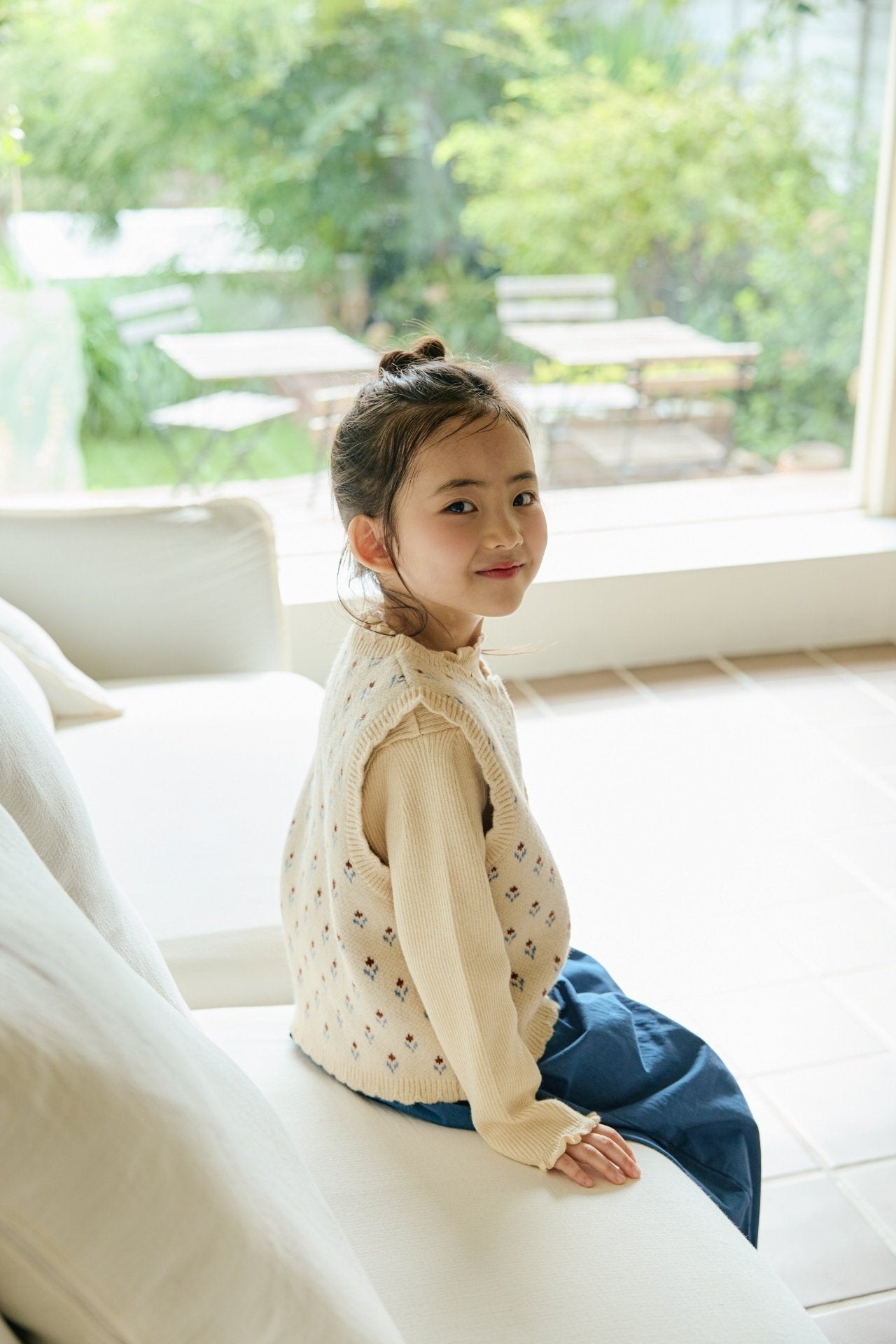 <予約>mon Atelier / Frill Knit Top